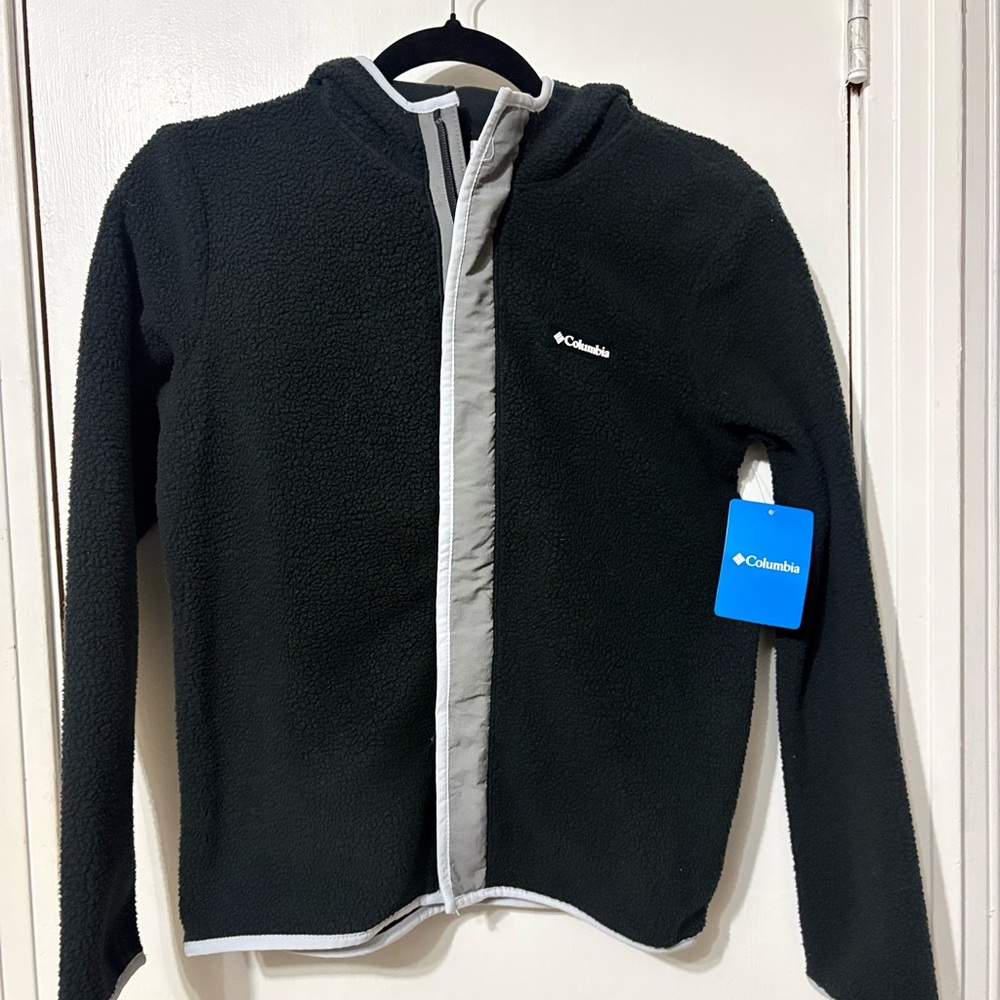 Columbia Kids Black and Gray Fleece Jacket